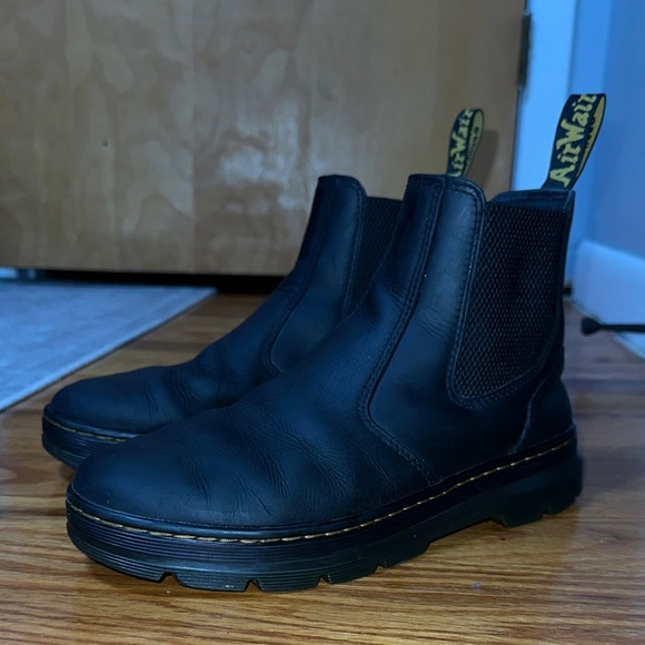 Dr. Martens Black Slip-On Men's Boots - Picture 3 of 6